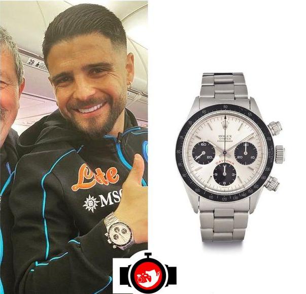 footballer Lorenzo Insigne spotted wearing a Rolex 6263