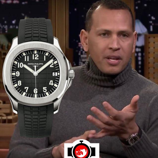 baseball player Alex Rodriquez spotted wearing a Patek Philippe 5167A