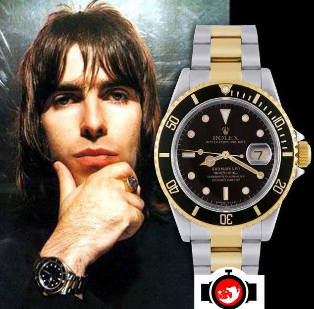 singer Liam Gallagher spotted wearing a Rolex 16613