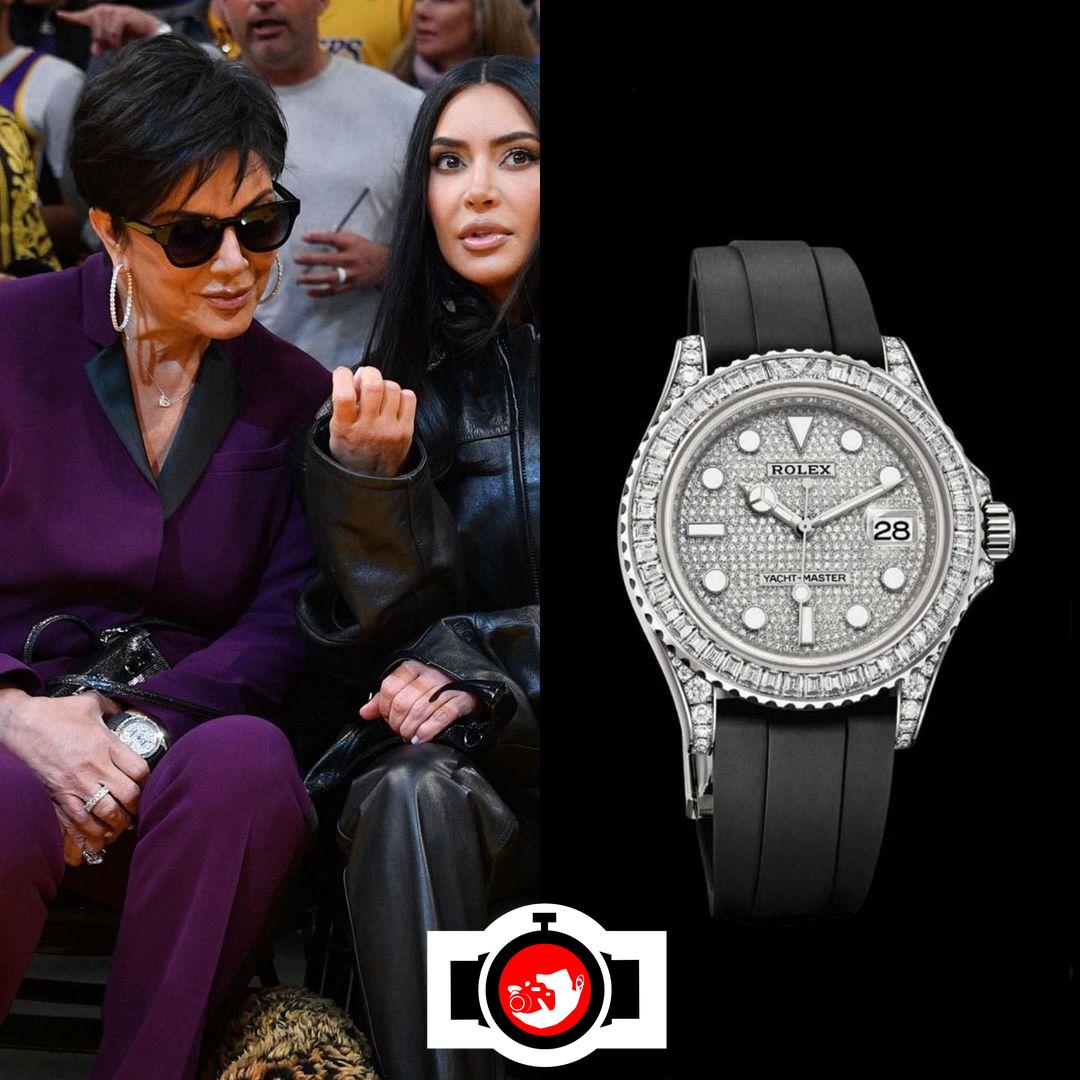 actor Kriss Jenner spotted wearing a Rolex 226679TBR