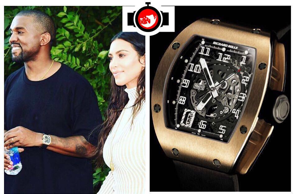 rapper Kanye West spotted wearing a Richard Mille RM10