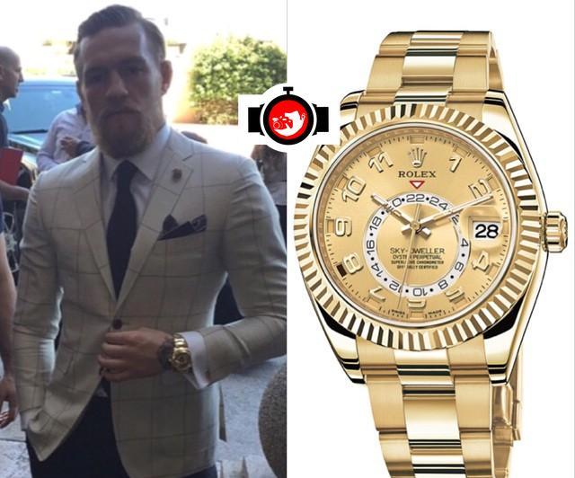mixed martial artist Conor McGregor spotted wearing a Rolex 