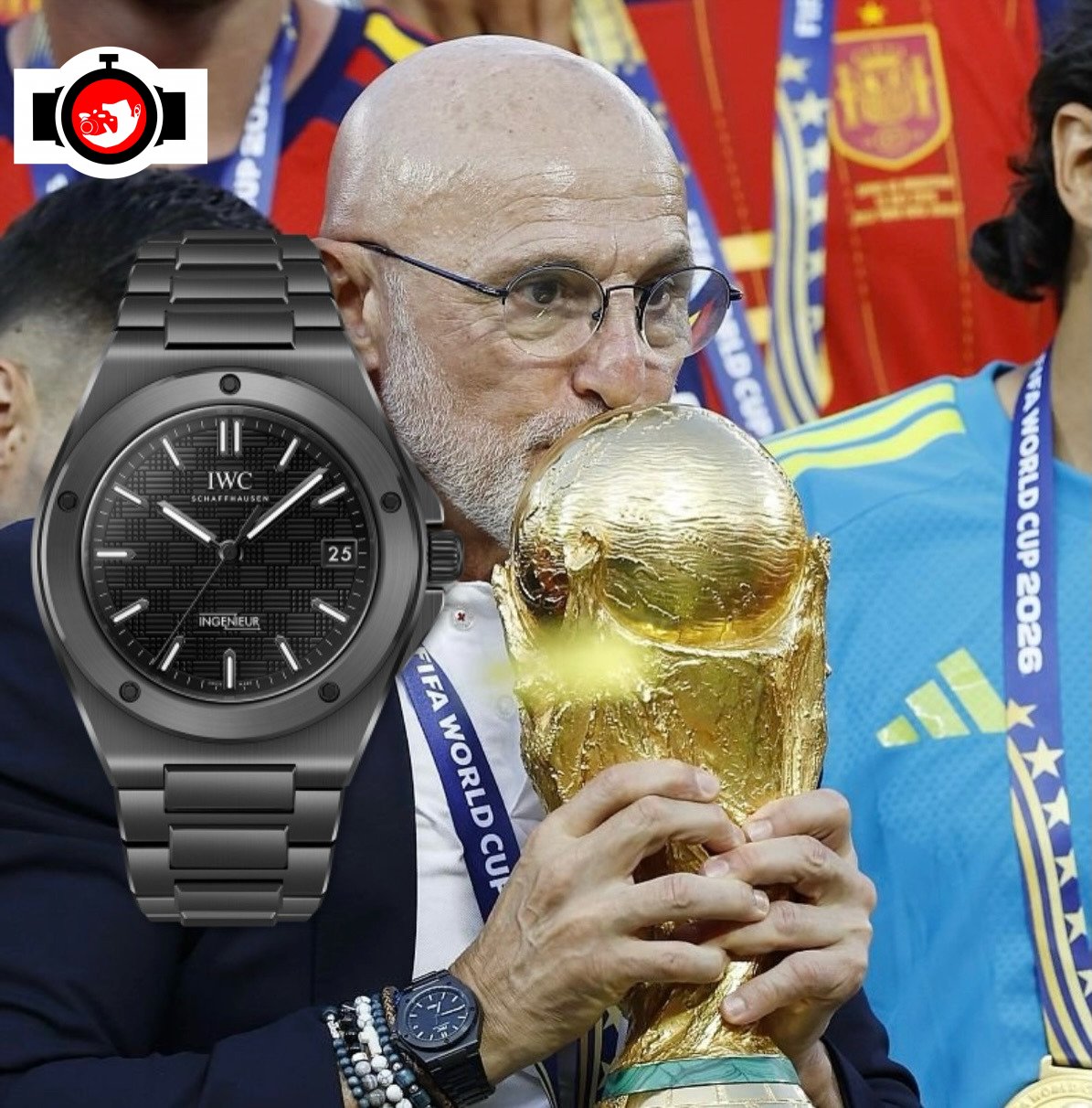 football manager Luis de la Fuente spotted wearing a IWC IW323401