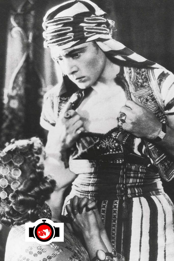 actor Rudolph Valentino spotted wearing a Cartier 