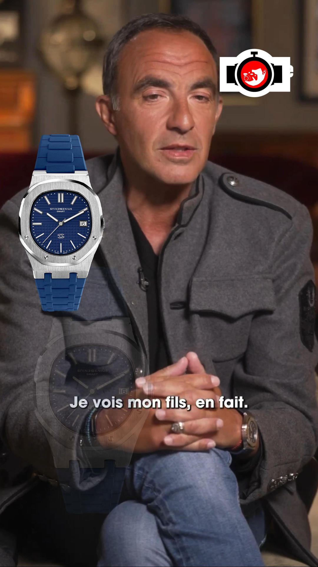 television presenter Nikos Aliagas spotted wearing a Genius Watches GSG-FR000543-SL
