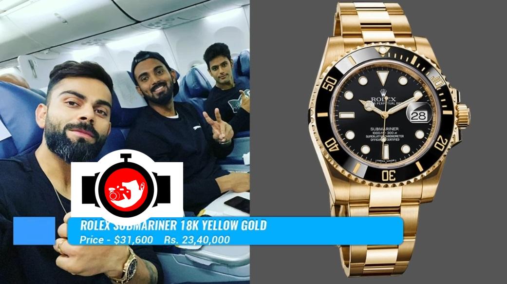 cricketer Virat Kohli spotted wearing a Rolex 