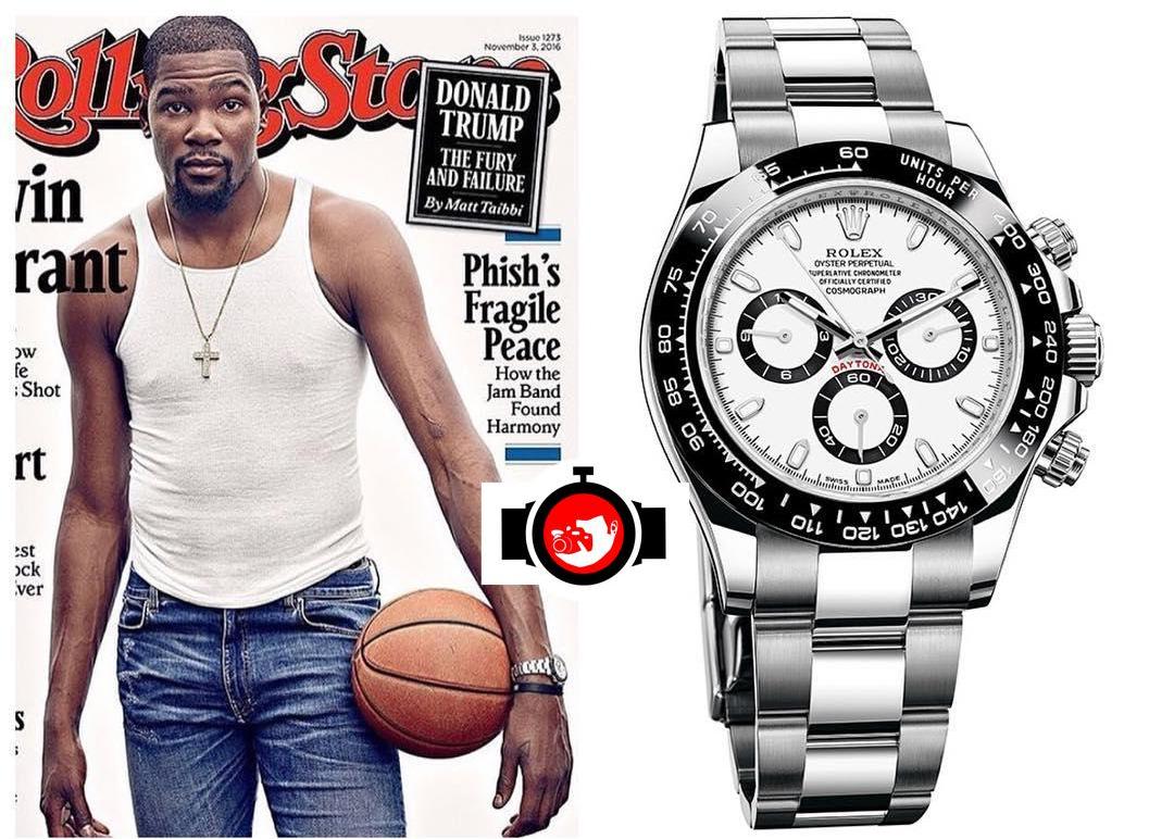 basketball player Kevin Durant spotted wearing a Rolex 116500