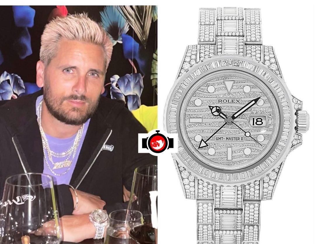 actor Lord Scott Disick spotted wearing a Rolex 116769TBR