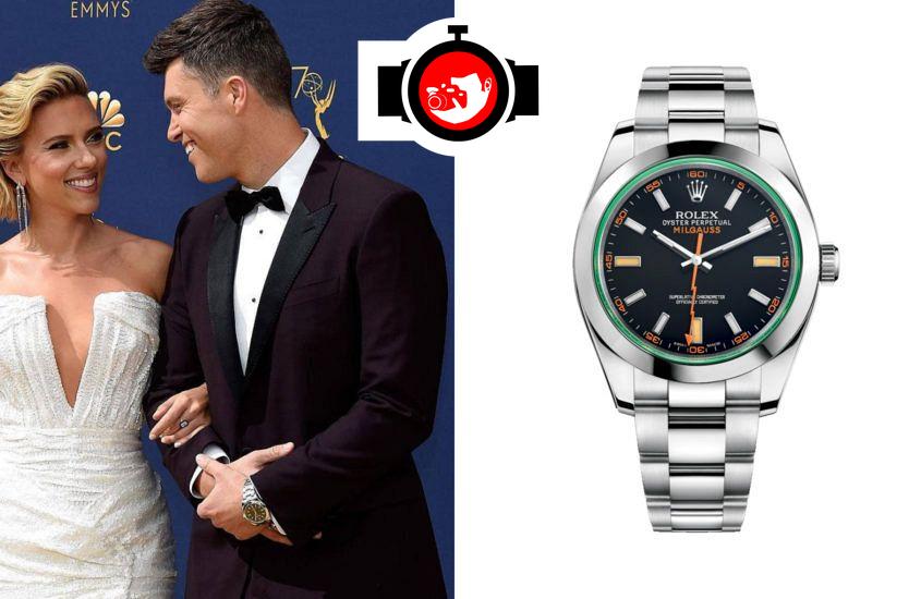 comedian Colin Jost spotted wearing a Rolex 
