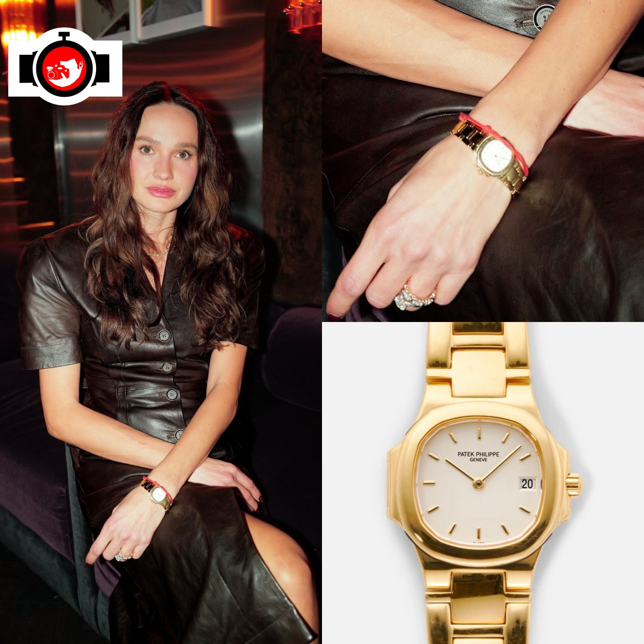 Magda Butrym Wears Patek Philippe Ladies' Nautilus Ref. 4700/51J-010 in 18k Yellow Gold