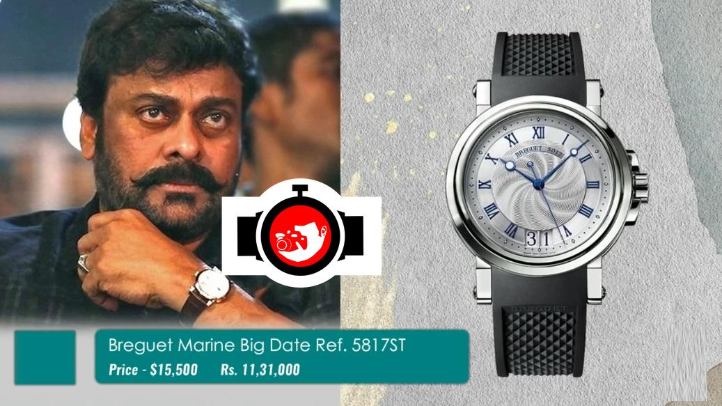 actor Chiranjeevi spotted wearing a Breguet 5817ST
