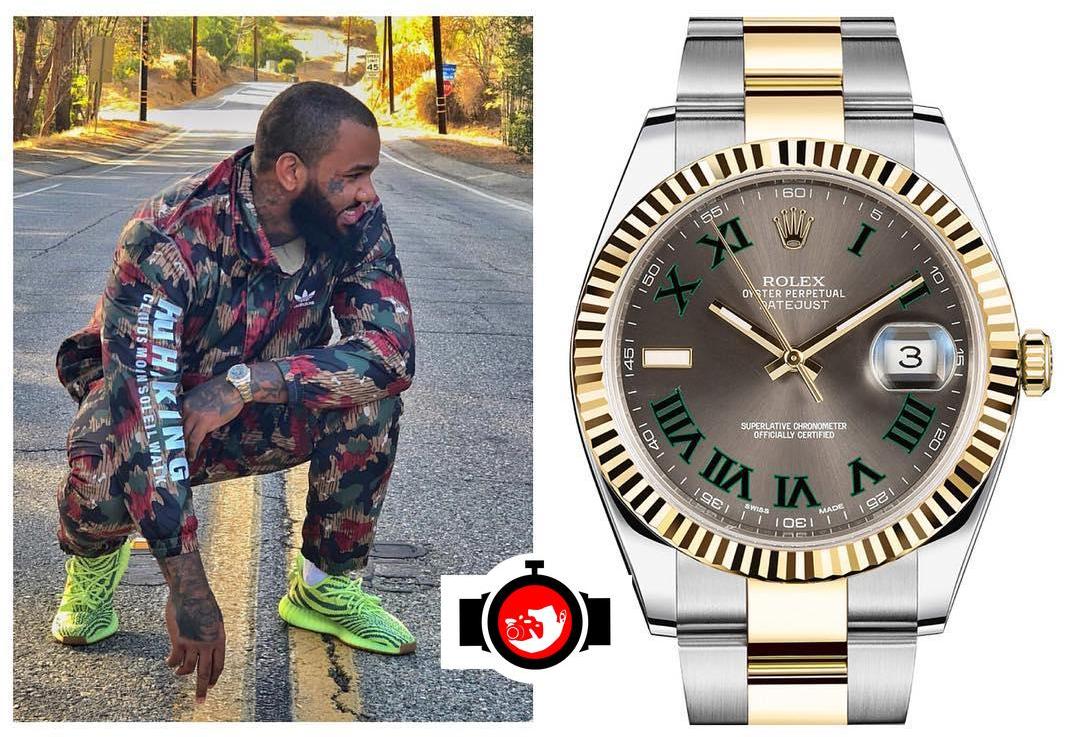 rapper The Game spotted wearing a Rolex 116333️