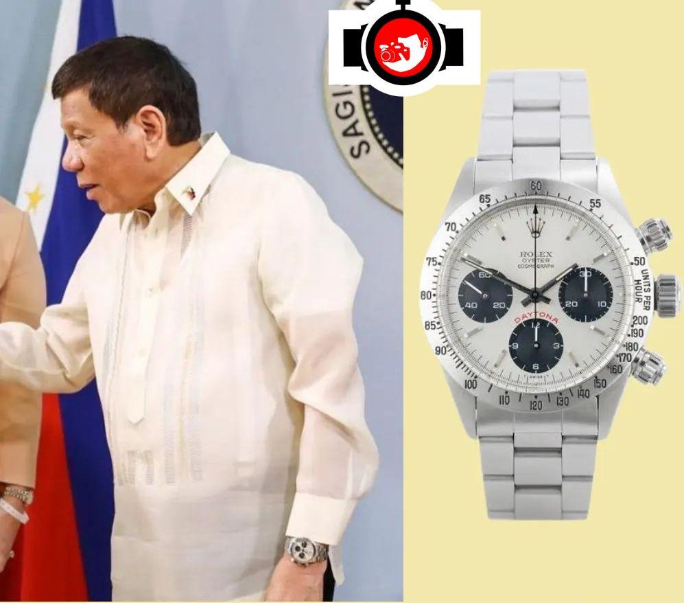politician Rodrigo Roa Duterte spotted wearing a Rolex 6265