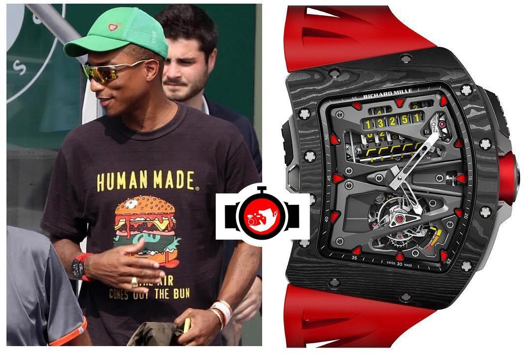 singer Pharrell William spotted wearing a Richard Mille RM70-01