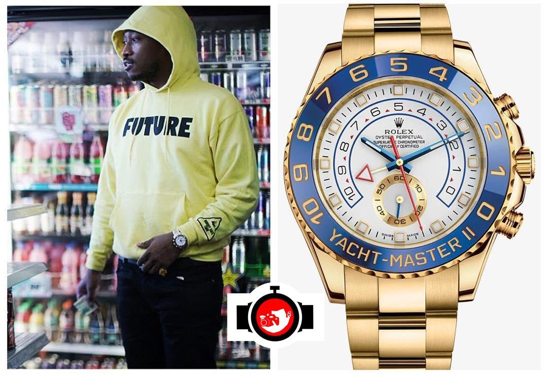 rapper Future spotted wearing a Rolex 116688