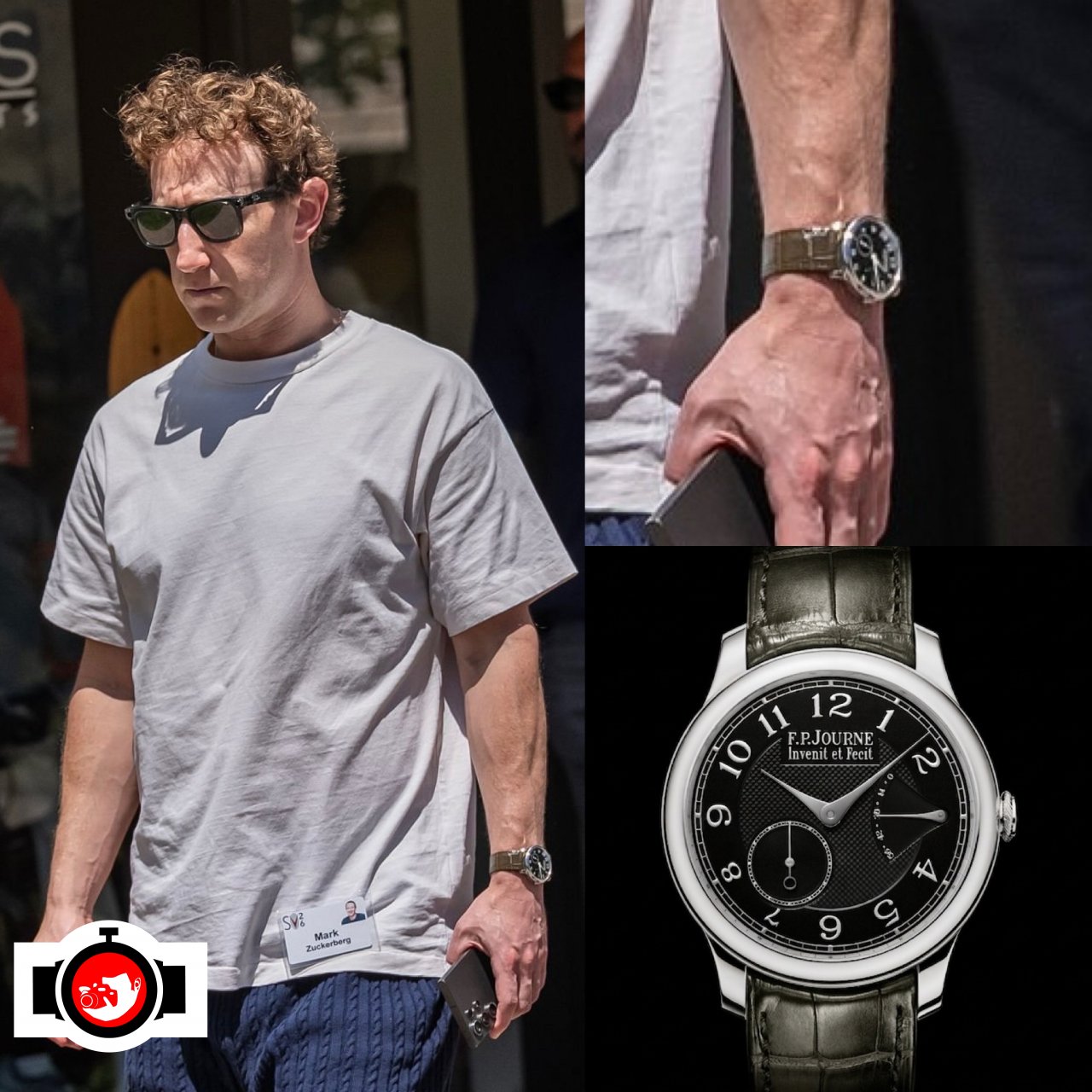 entrepreneur Mark Zuckerberg spotted wearing a F.P. Journe CS