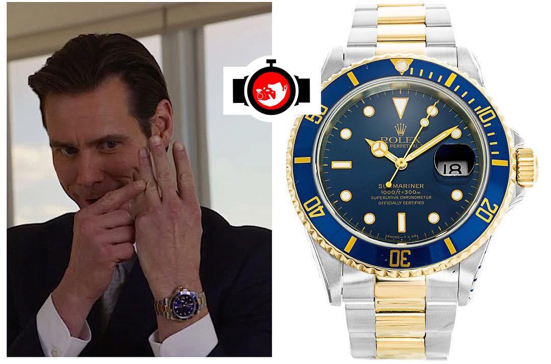 actor Jim Carrey spotted wearing a Rolex 16613