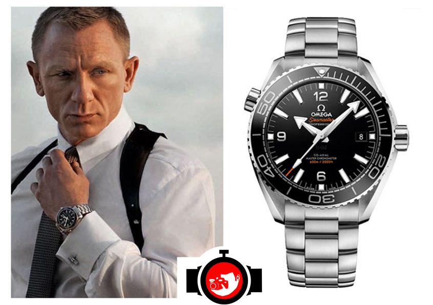 actor Daniel Craig spotted wearing a Omega 