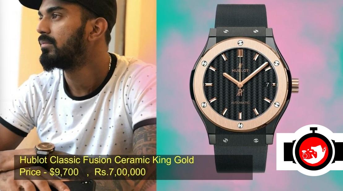 cricketer KL Rahul spotted wearing a Hublot 