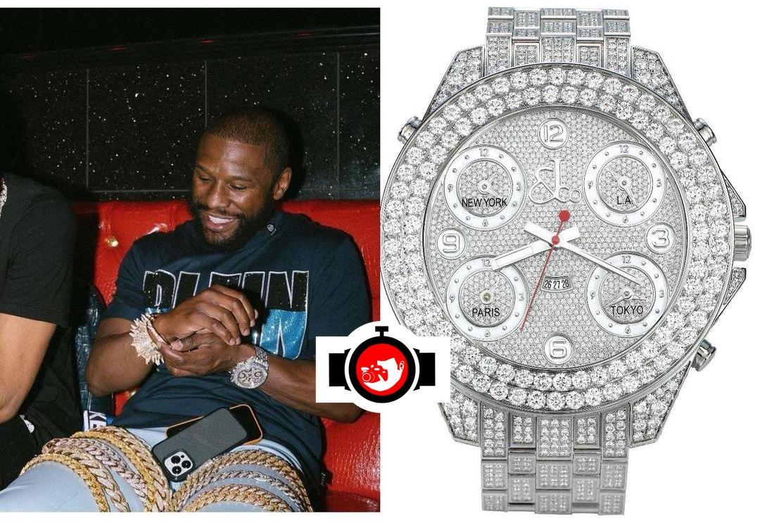 boxer Floyd Mayweather spotted wearing a Jacob & Co 