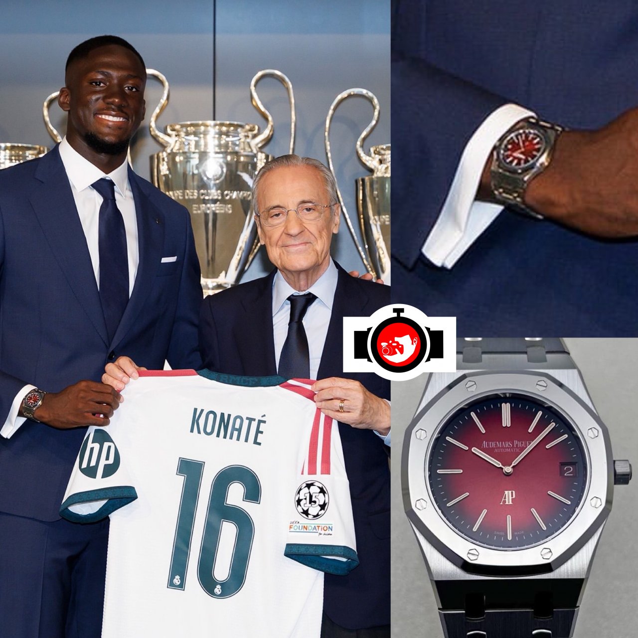 footballer Ibrahima Konaté spotted wearing a Audemars Piguet 16202XT