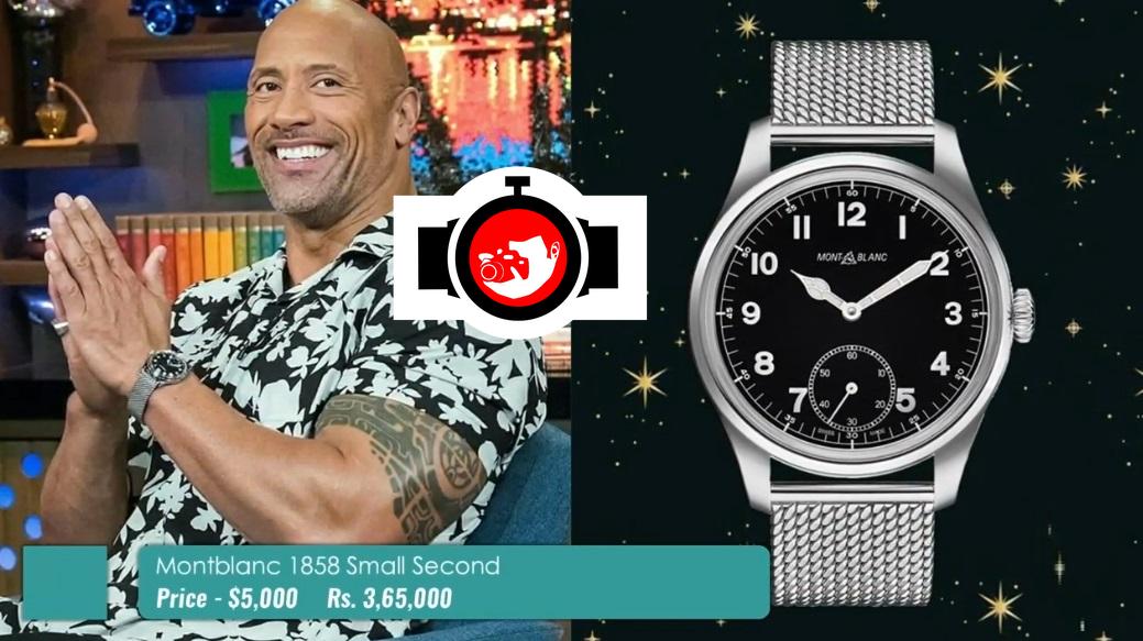 actor Dwayne The Rock Johnson spotted wearing a Montblanc 
