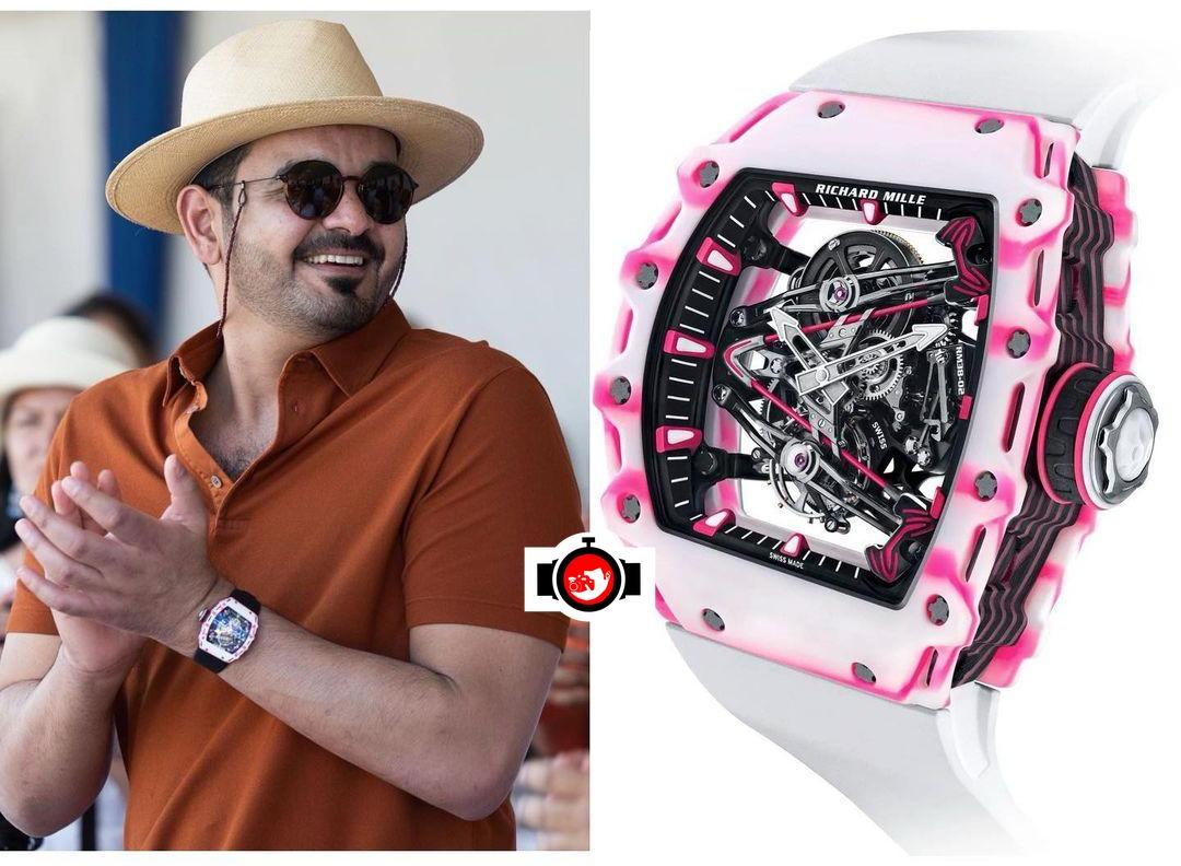 Joaan Bin Hamad Al Thani's Pink and White Carbon Richard Mille Watch