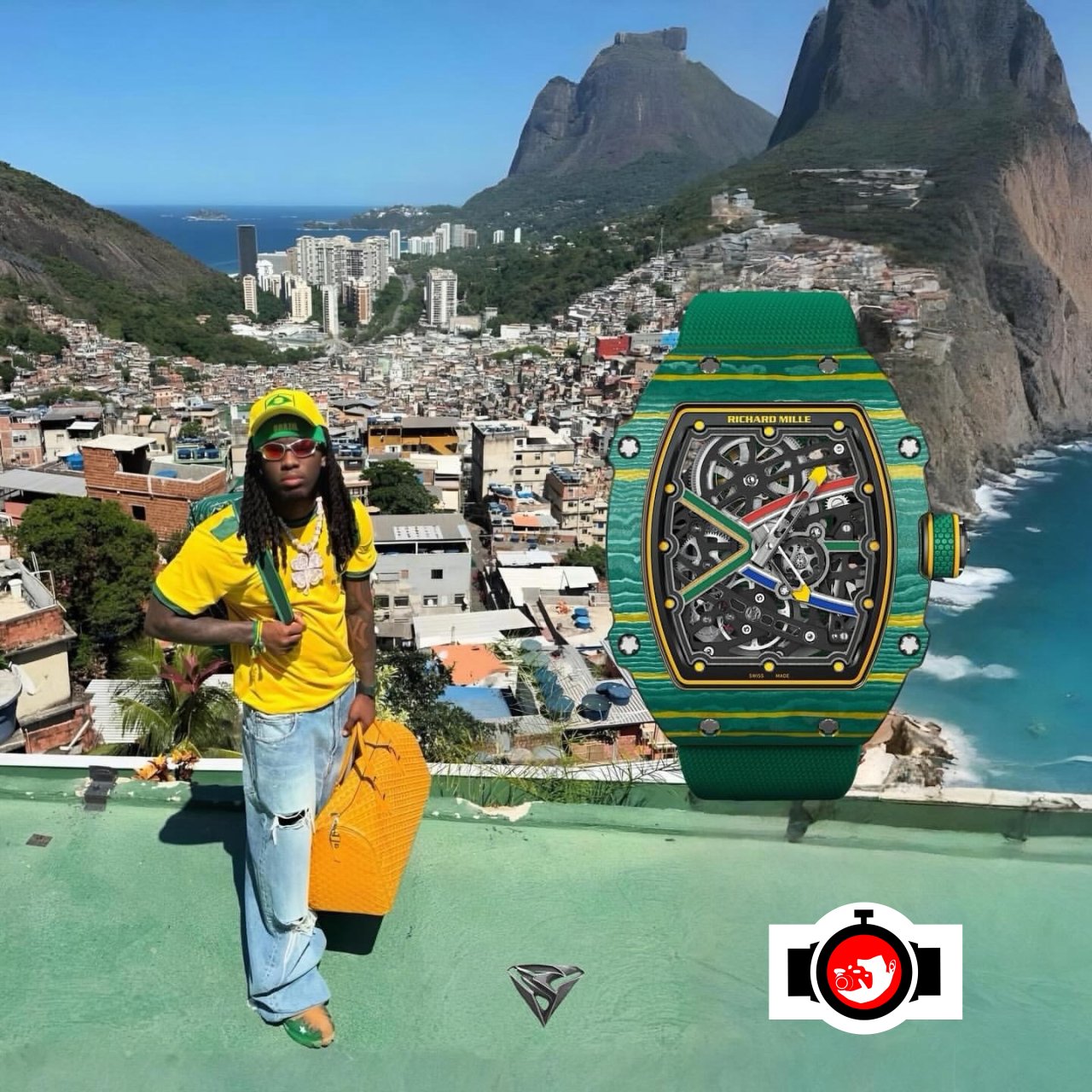youtuber Kai Cenat spotted wearing a Richard Mille RM 67-02