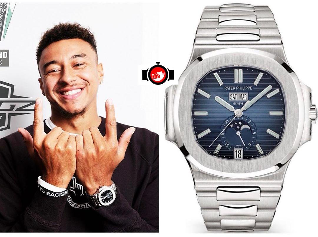 footballer Jesse Lingard spotted wearing a Patek Philippe 5726/1A