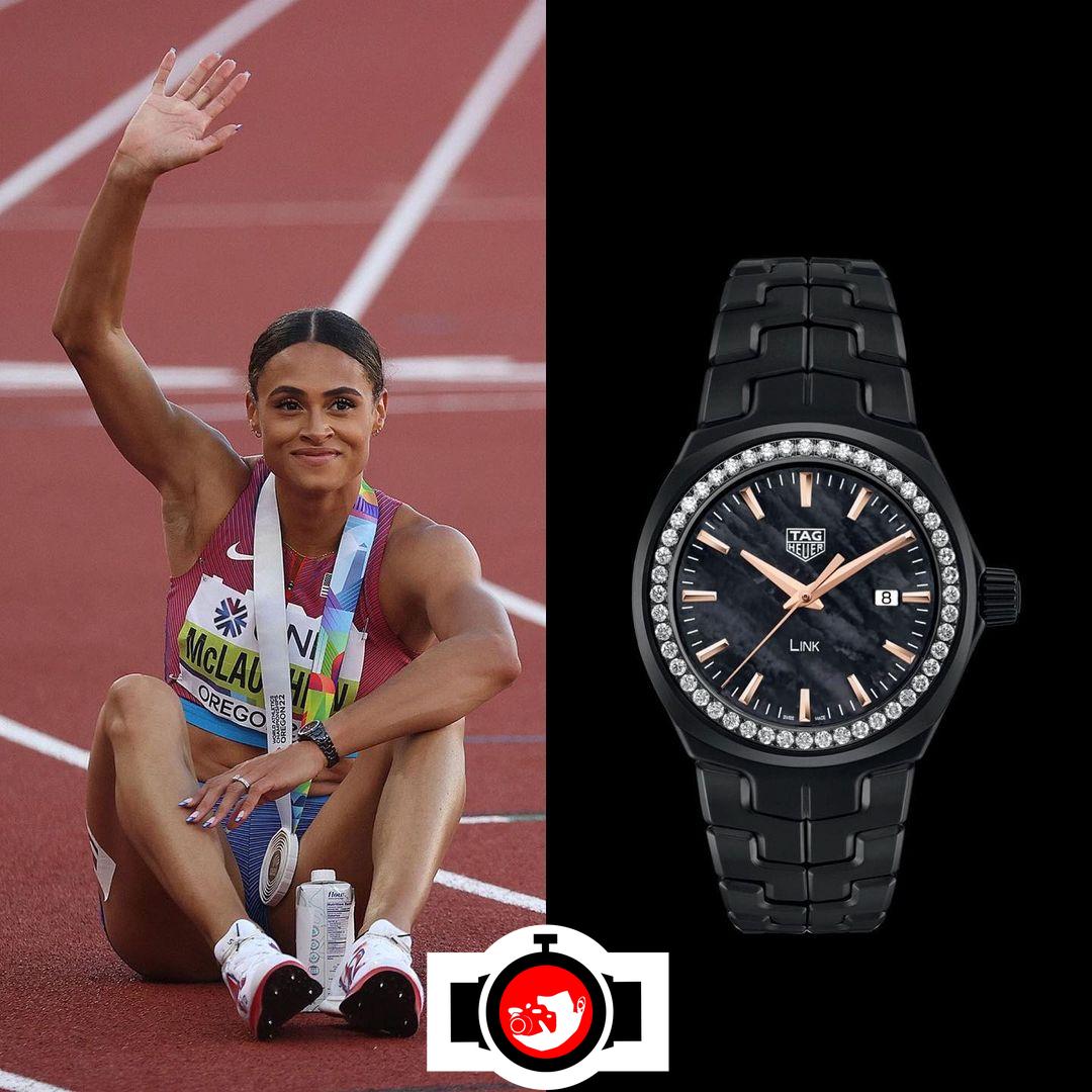 athlete Sydney McLaughlin spotted wearing a Tag Heuer 