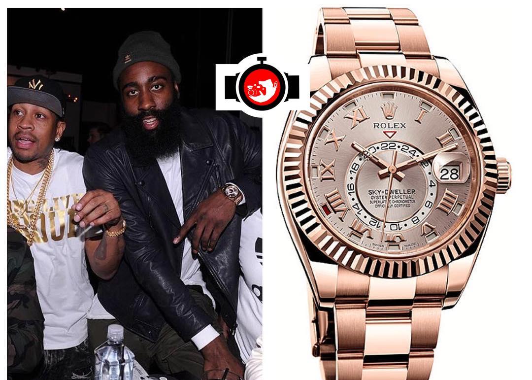 basketball player James Harden spotted wearing a Rolex 326935