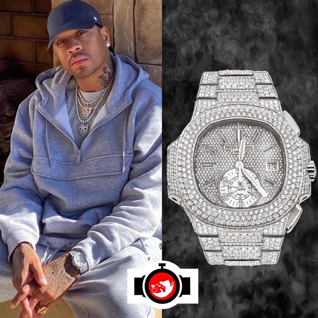 basketball player Allen Iverson spotted wearing a Patek Philippe 5980/1A