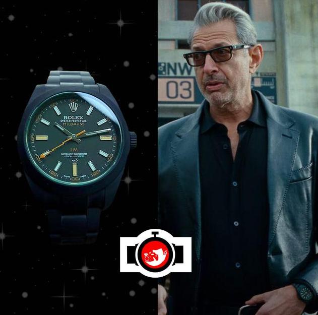 actor Jeff Goldblum spotted wearing a Rolex 116400