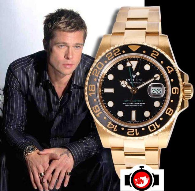actor Brad Pitt spotted wearing a Rolex 116718