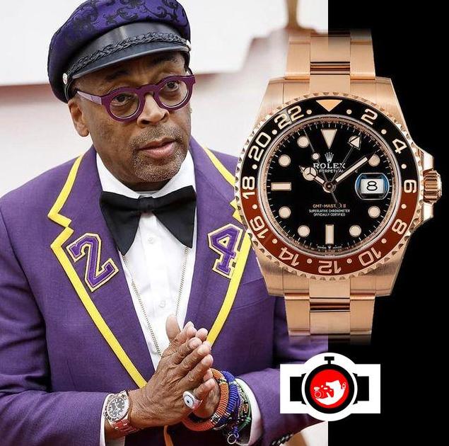 film director Spike Lee spotted wearing a Rolex 126715CHNR
