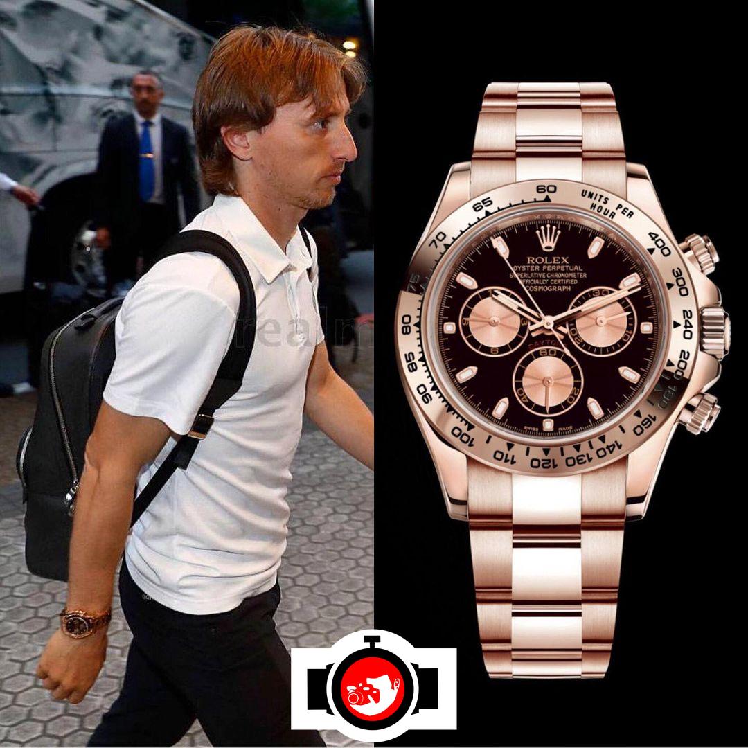 footballer Luka Modric spotted wearing a Rolex 