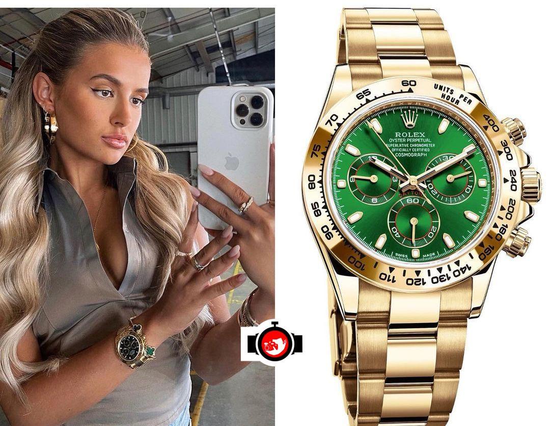 model Molly Mae spotted wearing a Rolex 116508