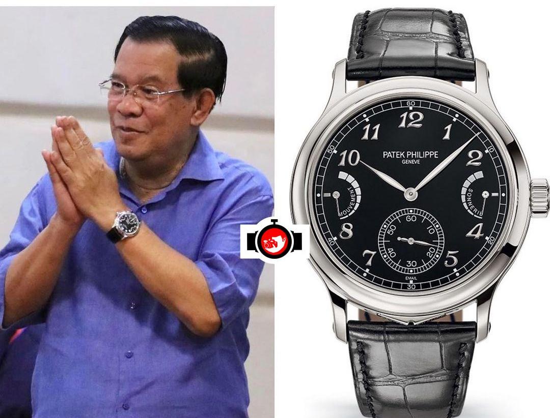 politician Hun Sen spotted wearing a Patek Philippe 6301P