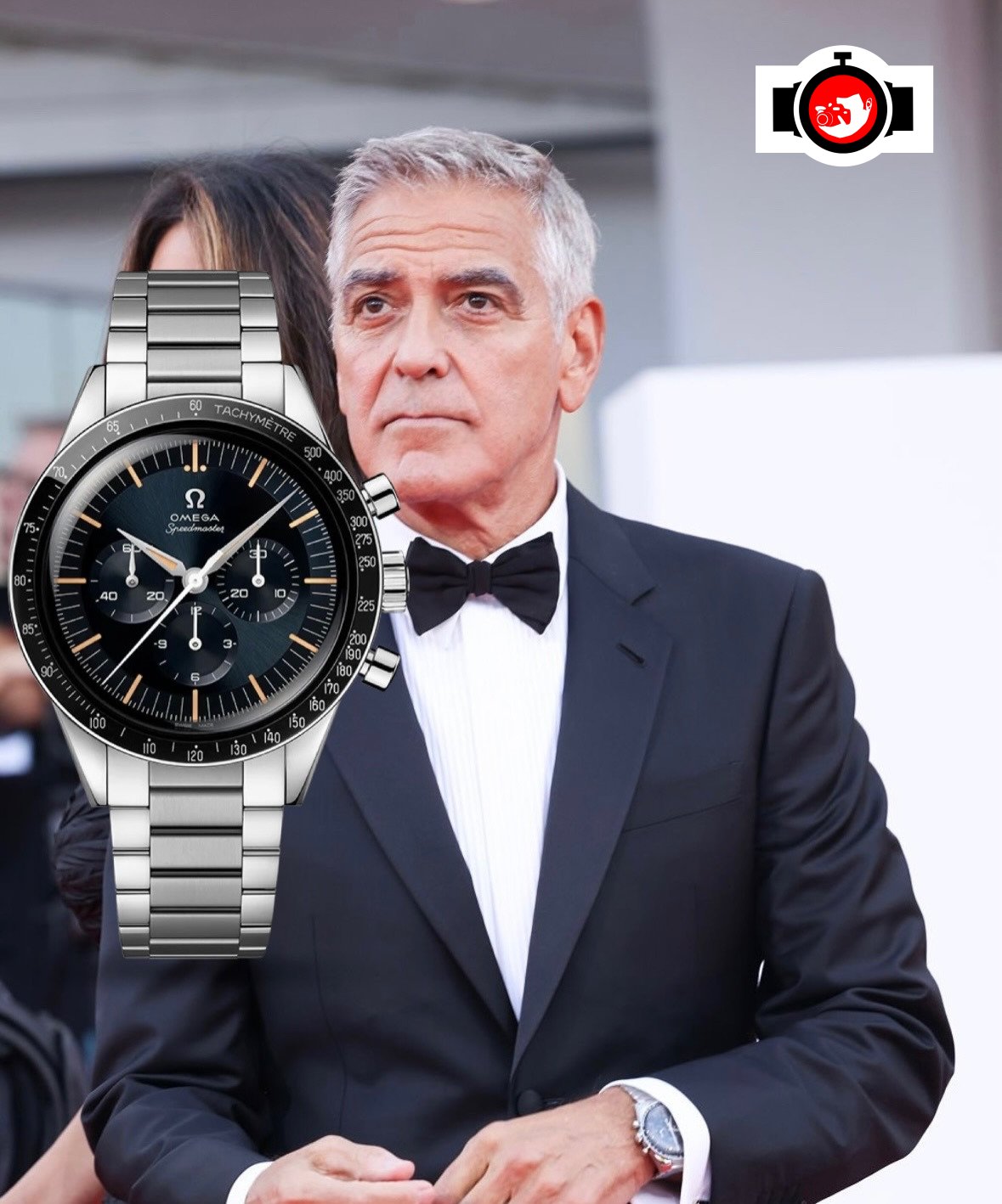 actor George Clooney spotted wearing a Omega 311.32.42.30.01.001