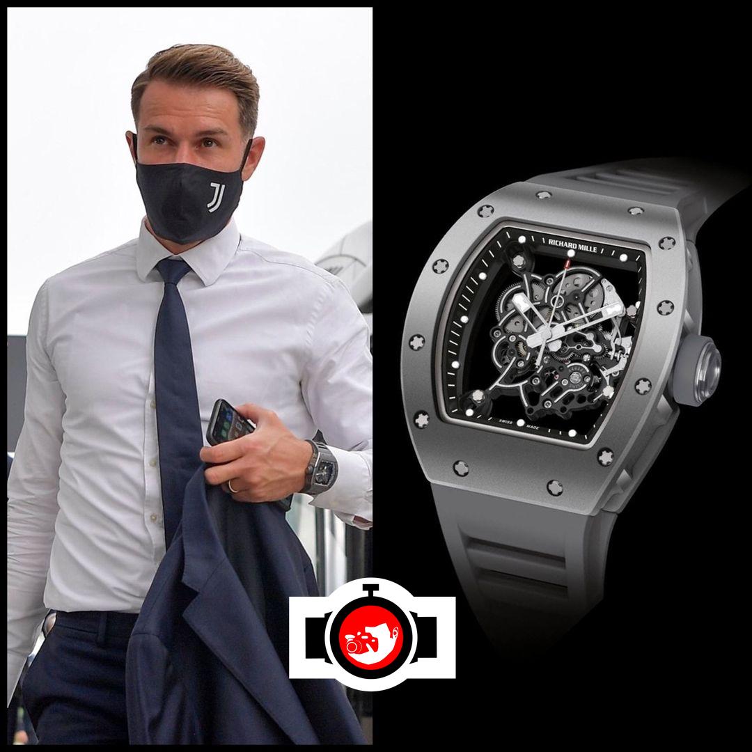 footballer Aaron Ramsey spotted wearing a Richard Mille RM055