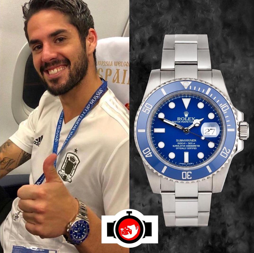 footballer Isco spotted wearing a Rolex 116619LB