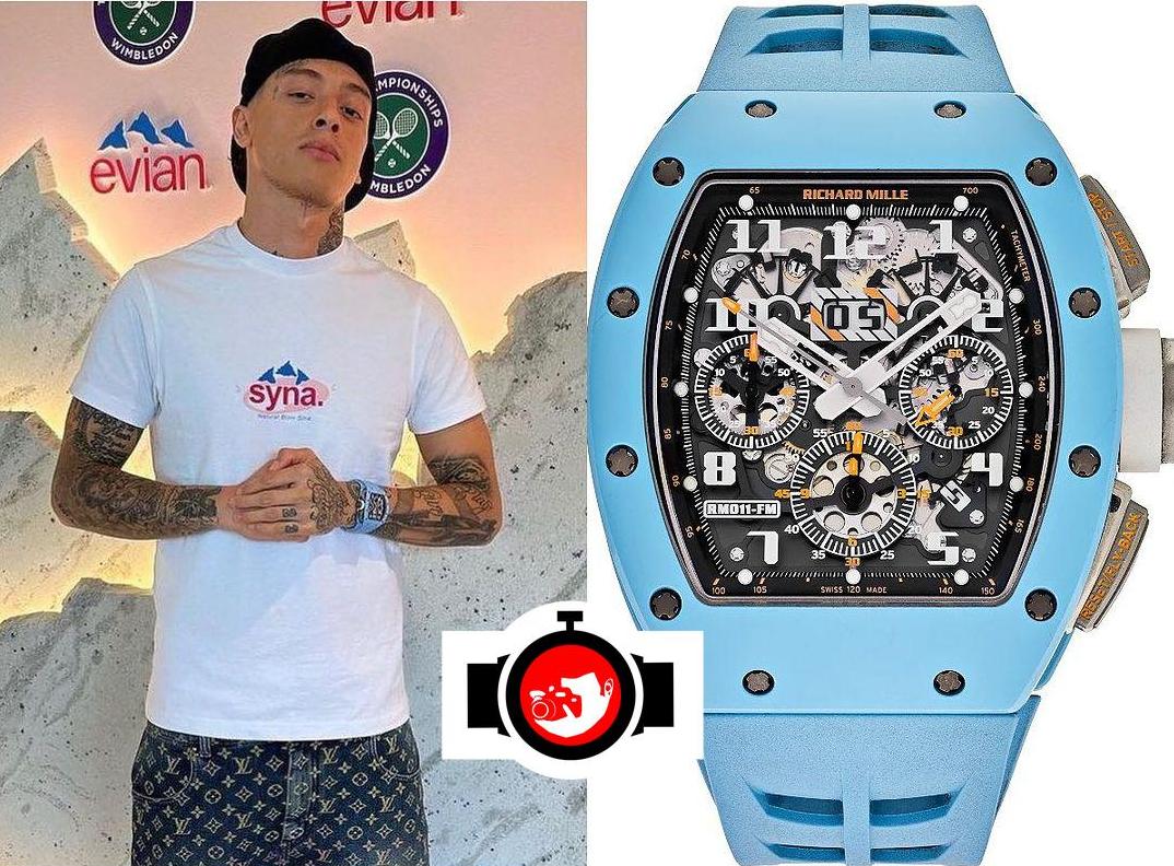 rapper Central Cee spotted wearing a Richard Mille RM11