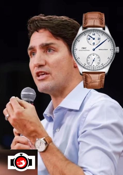 politician Justin Trudeau spotted wearing a IWC 
