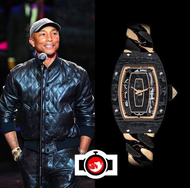 singer Pharrell William spotted wearing a Richard Mille RM 07-01