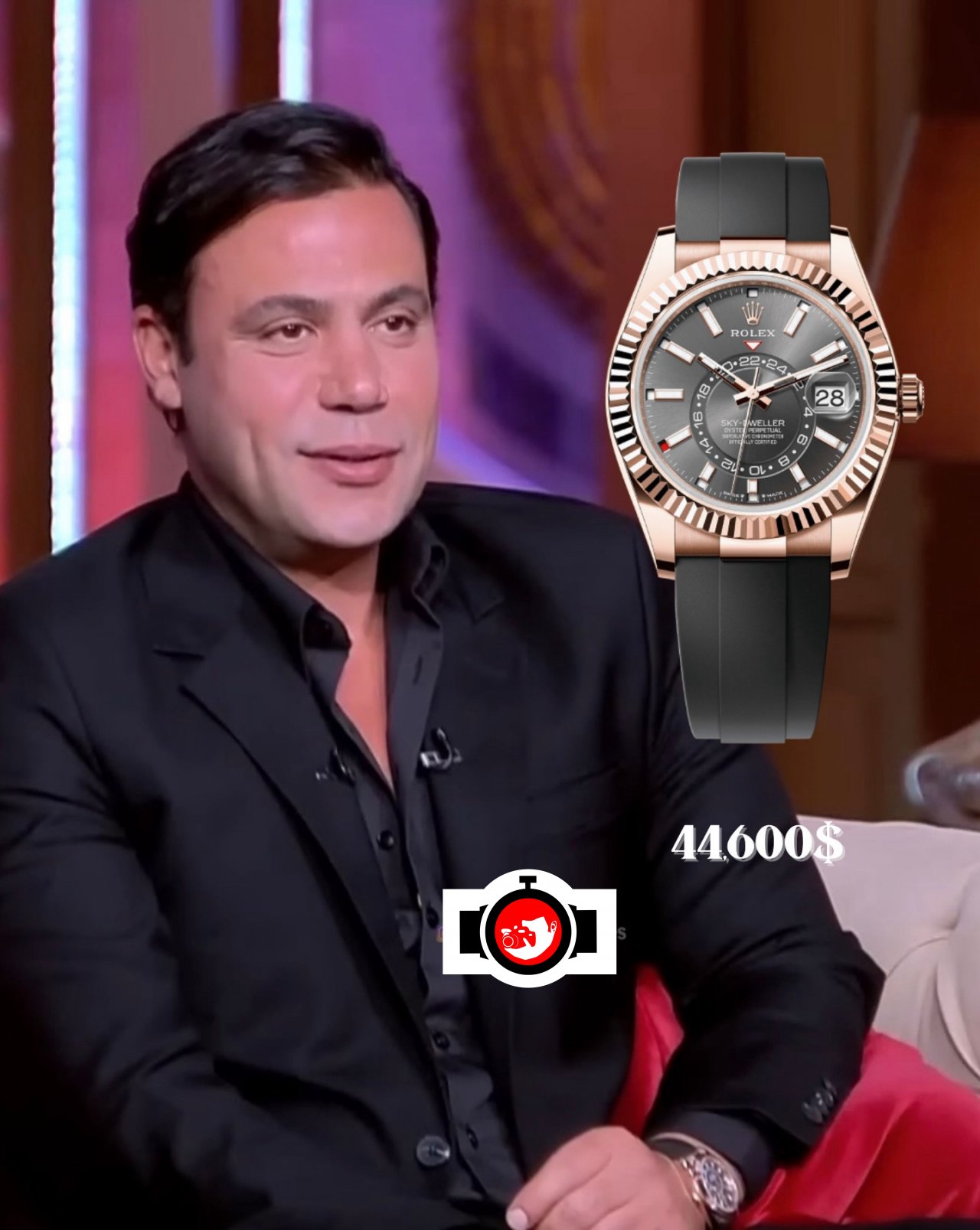 actor Mohamed Emam spotted wearing a Rolex 336235