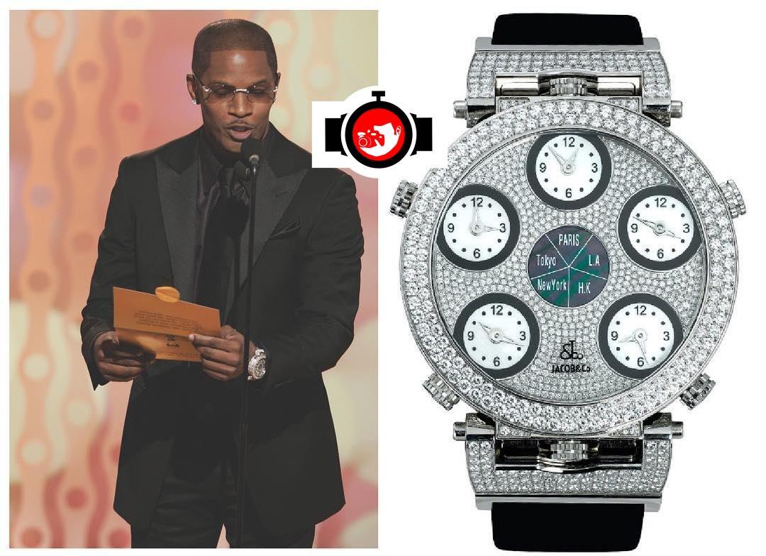 actor Jamie Foxx spotted wearing a Jacob & Co 