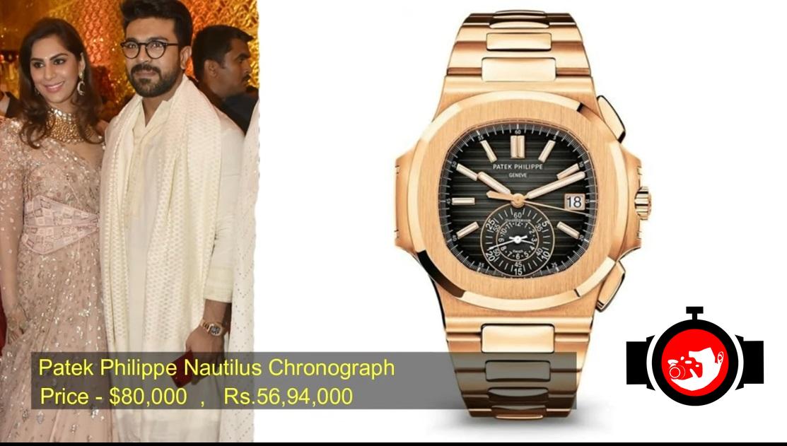 actor Ram Charan spotted wearing a Patek Philippe 