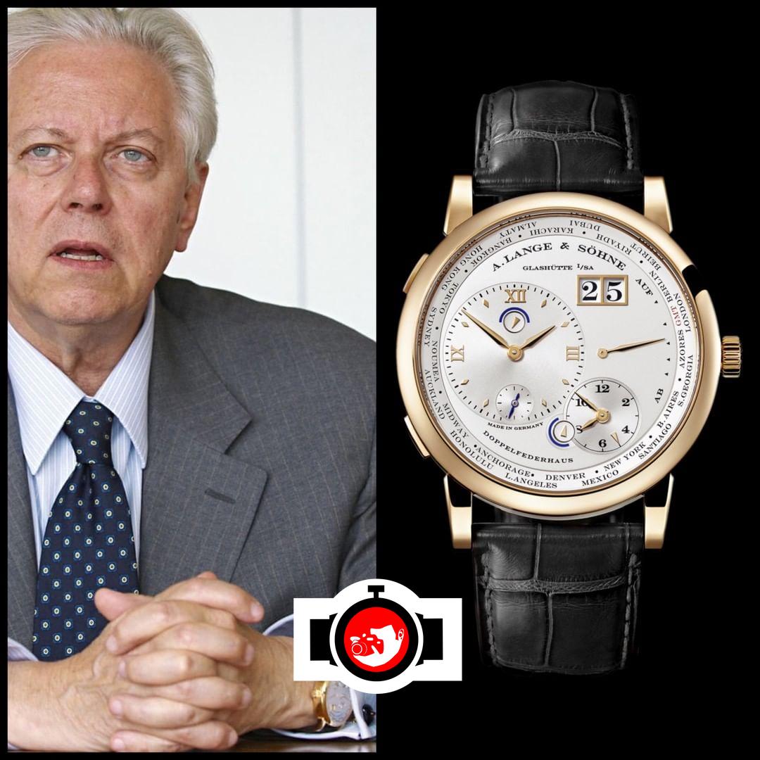 business man Stefano Pessina spotted wearing a A. Lange & Söhne 116.032