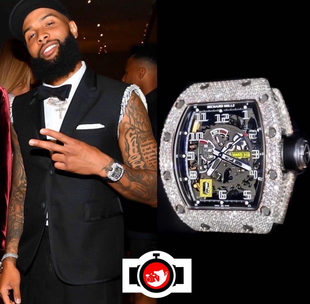 american football player Odell Beckham Jr spotted wearing a Richard Mille RM30