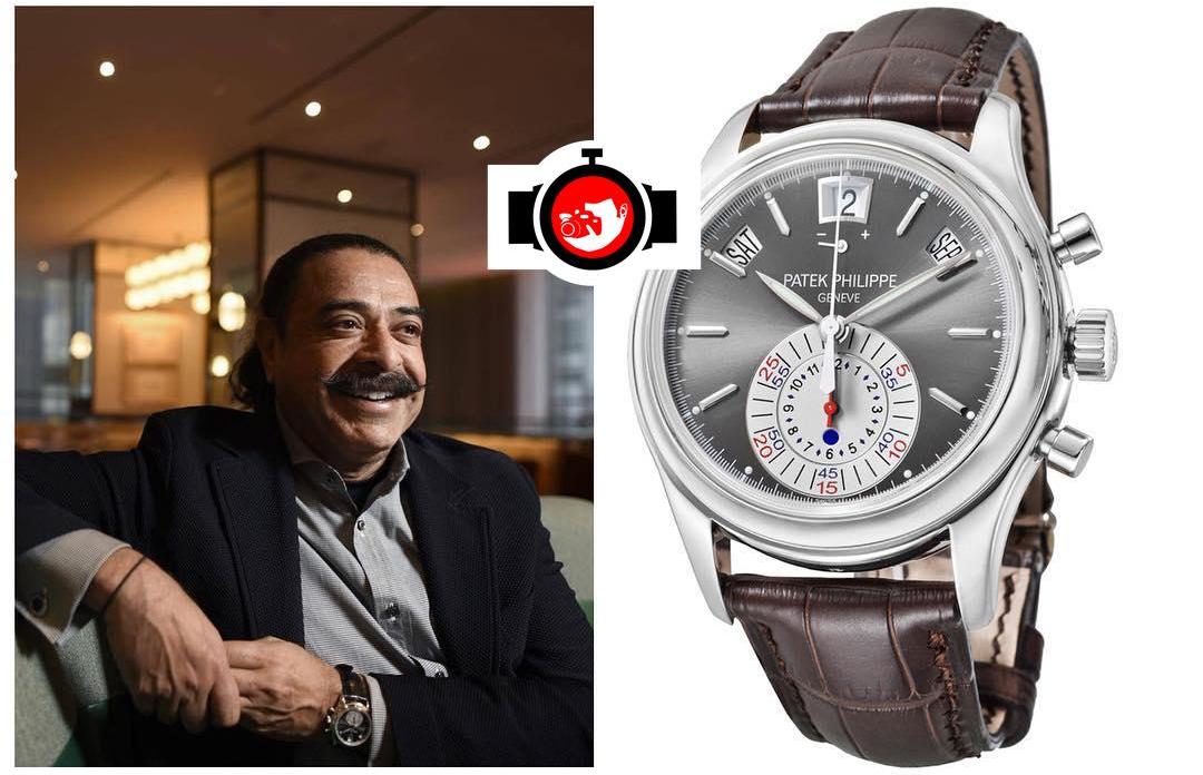 business man Shahid Khan spotted wearing a Patek Philippe 5960P